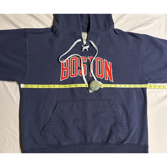 Bay State Gear Boston Hooded Sweatshirt Blue & Red Cotton Blend Mens Size Large - Picture 7 of 7